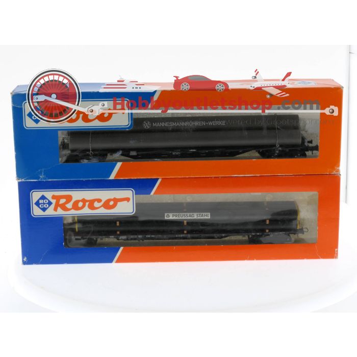 Schaal H0 Roco 46214 en 26781 Rongenwagens met buizen met lading van de DB #5136 - sku: 20231114043851 - Gebruikt - Redelijke staat - Afbeelding 5