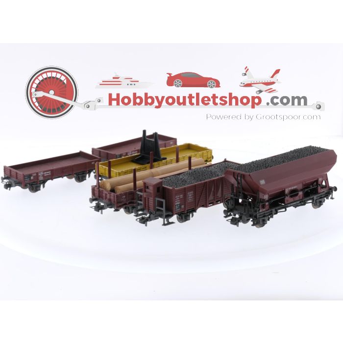 Schaal H0 Roco 2x 4303A, 4306S, 4317B 4335A en 4390A goederen wagonen van de DB #5142 - sku: 20231115035531 - Gebruikt - Goede staat - Afbeelding 4