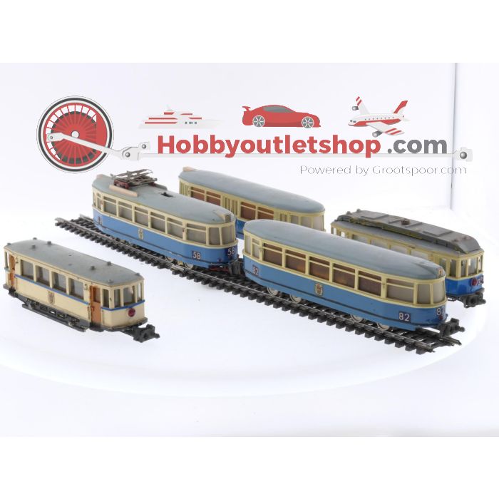 Schaal H0 Hamo T127, 129 en 250 Tram set #5159