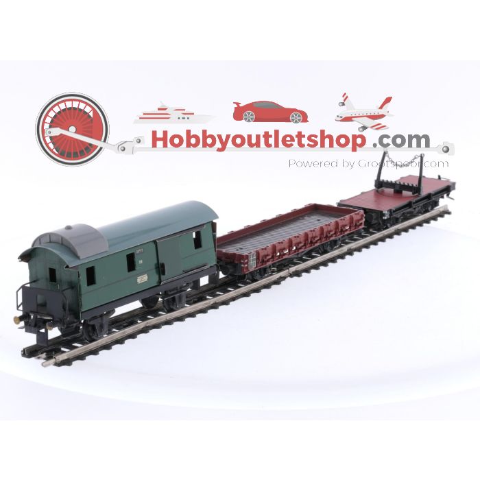 Schaal H0 Trix Express 3441, 3435 en 6020 Goederen wagons van de DB #5201