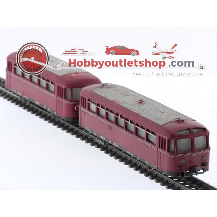 Schaal H0 Märklin 3016 en 4081 Set Railbussen van de DB Digitaal bijwagen analoog #5294