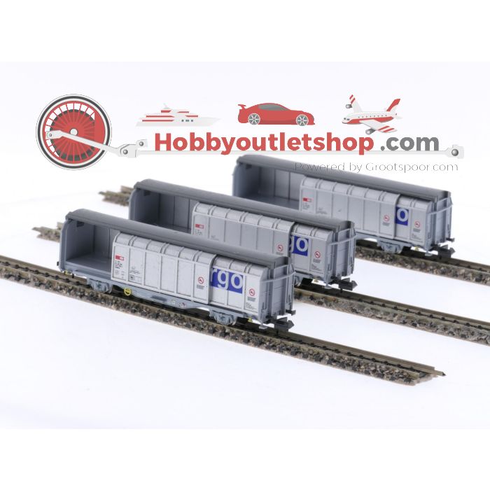 Schaal N Minitrix 15282 Set Schuifwandwagens van de SBB #5307