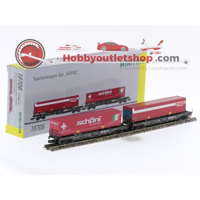 Schaal N Minitrix 18706 Set diepladers van de SBB #5308