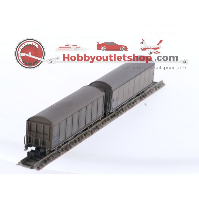 Schaal N Minitrix 15307 Set Hbis-v Schuifwandwagen van de SBB #5312