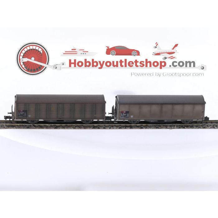 Schaal N Minitrix 15307 Set Hbis-v Schuifwandwagen van de SBB #5312