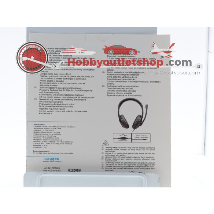 Maxxter 2538280 On Ear, Headset met microfoon, Gaming, ACT-04 #5346
