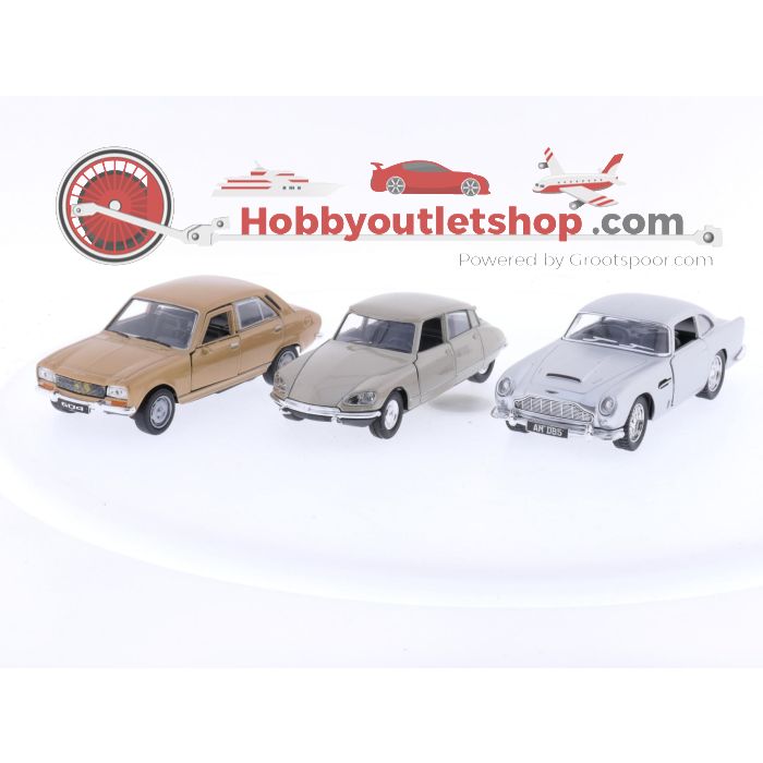 Schaal 1:36 Welly en Kinsmart modelauto's Set van 9 Stuks #5355