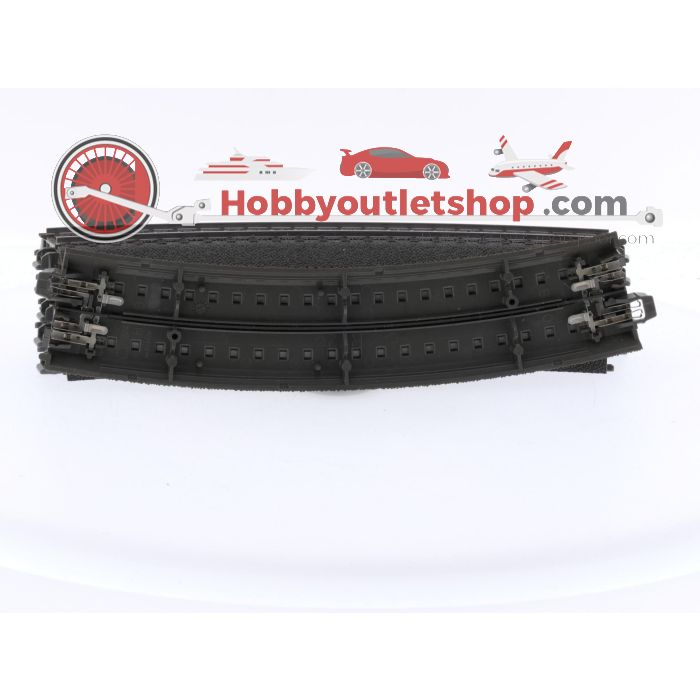 Schaal H0 Märklin 24224 C-Rails wisselbocht          R2 Radius 437,5 mm 24,3 graden 6st #1124 - sku: 20211214021517 - Gebraucht - Wie Neu - Bild 3