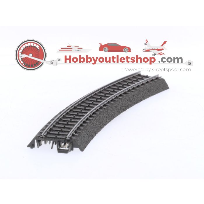 Schaal H0 Märklin 24224 C-Rails wisselbocht          R2 Radius 437,5 mm 24,3 graden 6st #1124 - sku: 20211214021517 - Gebraucht - Wie Neu - Bild 4