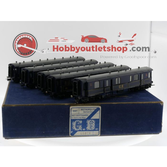 Schaal H0 Metropolitan 9001 Set Gotthard 5 Voitures/Wag. #P113
