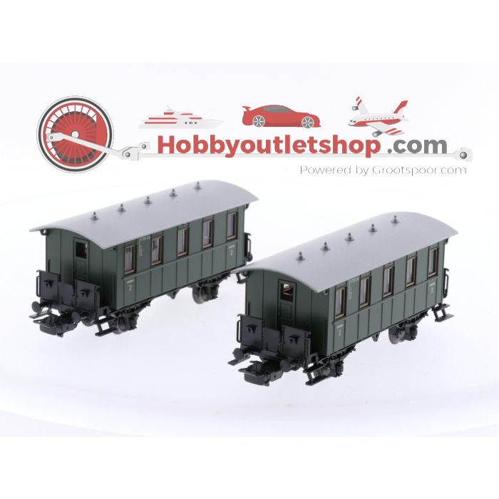 Schaal H0 Märklin 4038 en 4039 Personen rijtuigen set van de DB #5383