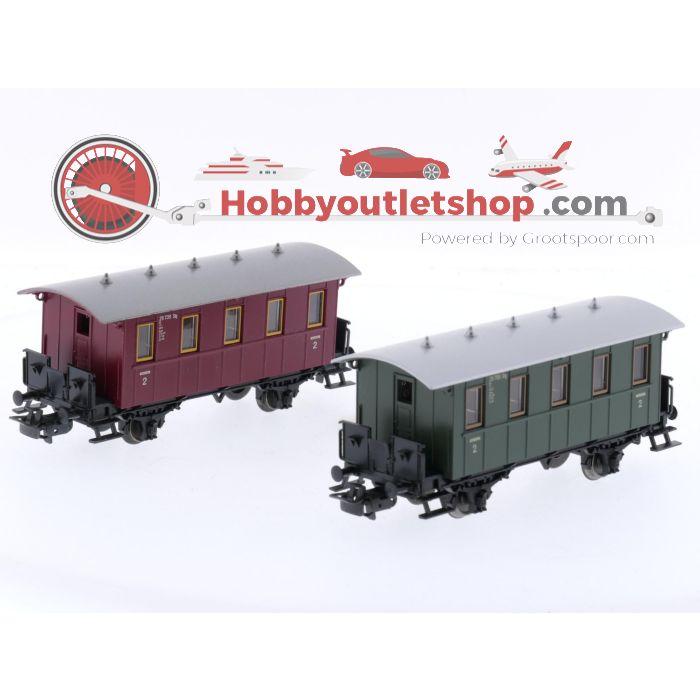 Schaal H0 Märklin 4038 en 4039 Personen rijtuigen set van de DB #5383
