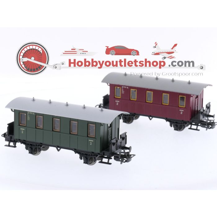 Schaal H0 Märklin 4038 en 4039 Personen rijtuigen set van de DB #5383