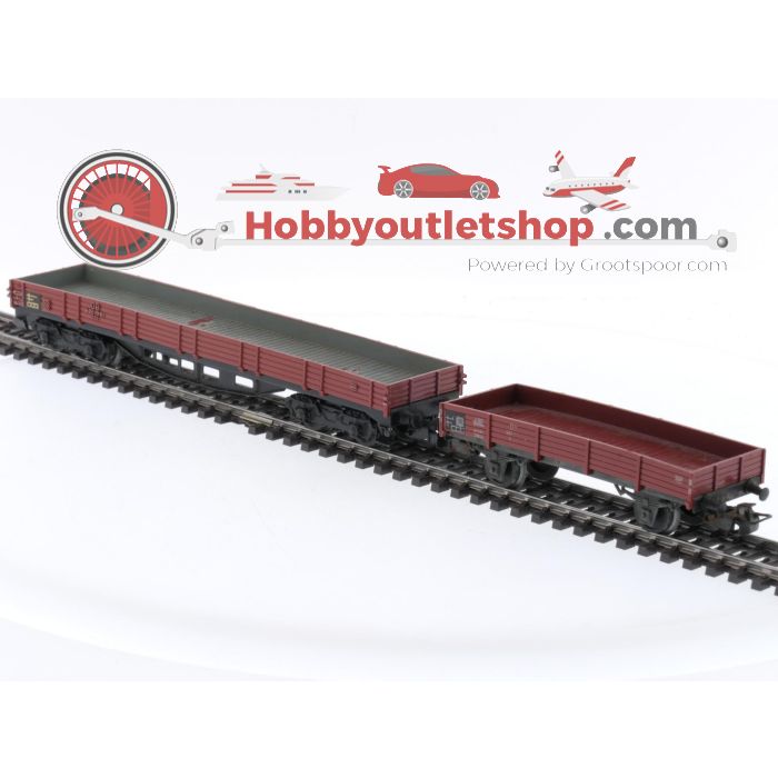 Schaal H0 Märklin 4513 en 4903 Lageboordwagons Set Van De DB #5395