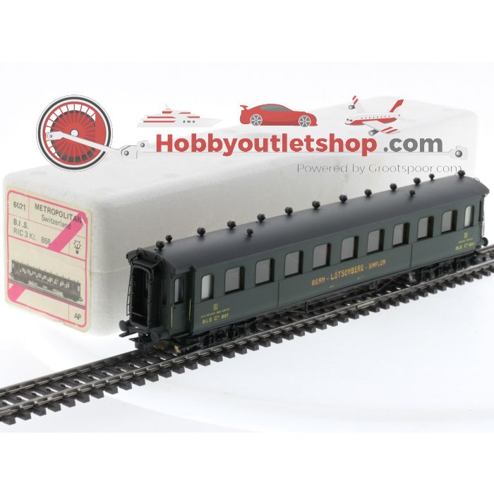 Schaal H0 Metropolitan 6021 Personenrijtuig Ric 3 kl. 866 Van De BLS #P127