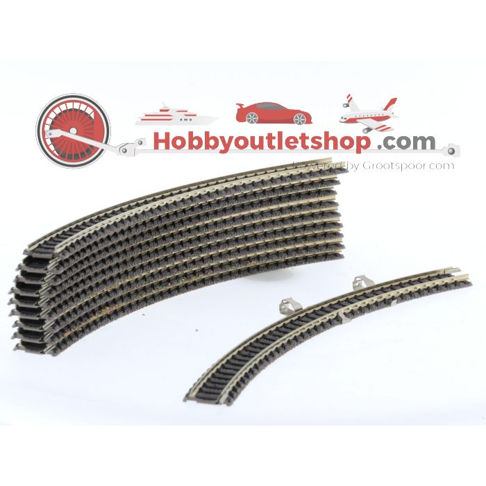 Schaal N Fleischmann 9125 + 9400 Bochten 10 st. met aansluitklemmen #5454 - sku: 20240306023202 - Gebruikt - Zeer goede staat - Afbeelding 2