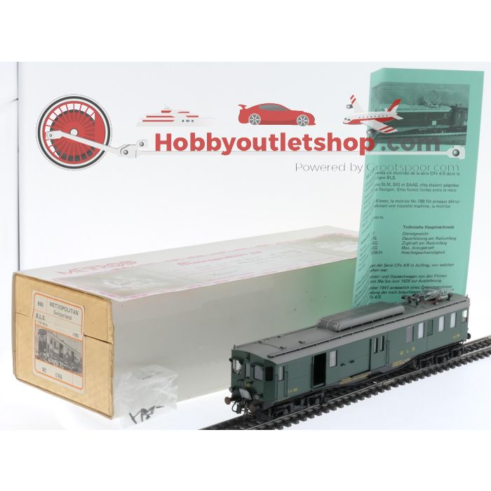 Schaal H0 Metropolitan 695 gemotoriseerde bagagerijtuig Fe 4/5 786 van de SBB #P186
