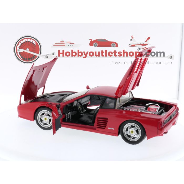 Schaal 1:18 Hot Wheels Ferrari F512M Testarossa 1994 Rood #3405