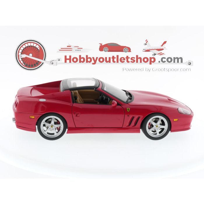 Schaal 1:18 Hot Wheels C7522 Elite 2005 Ferrari SuperAmerica 575M Maranello LE Rosso Corsa #3427