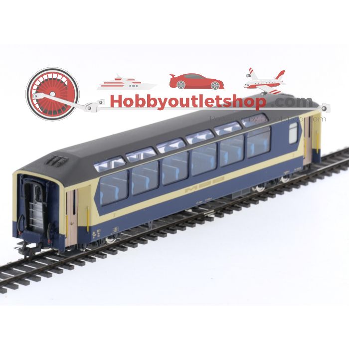 Schaal H0m Fulgurex 4114/2 panoramawagen 2e klas 221 van de MOB OPTISCHE SCHADE / OPTICAL DAMAGE #P143