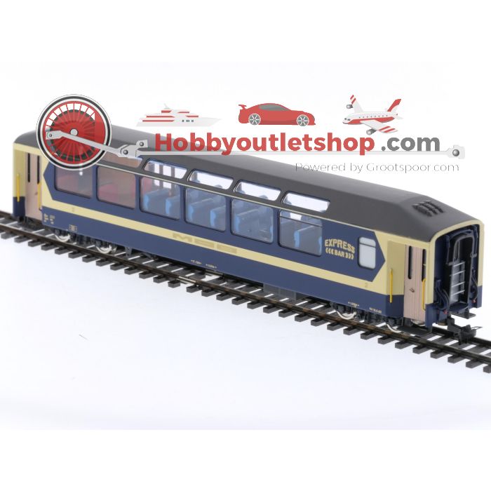 Schaal H0m Fulgurex 4114/3 panoramawagen 2e klas/bar 223 van de MOB. OPTISCHE SCHADE / OPTICAL DAMAGE #P148