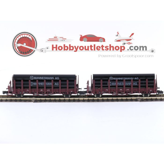 Schaal N Minitrix 15410-03 & 15410-06 rongen wagens van de DB #5505