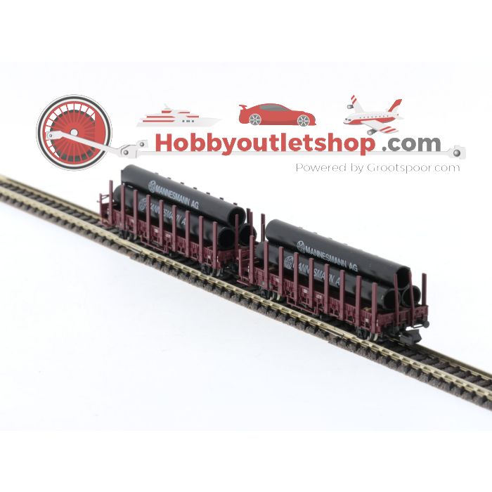 Schaal N Minitrix 15410-03 & 15410-06 rongen wagens van de DB #5505