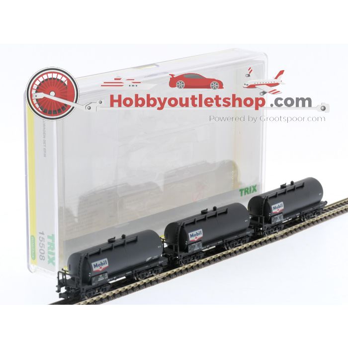 Schaal N Minitrix 15508 set ketelwagens van de DB #5508