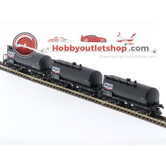 Schaal N Minitrix 15508 set ketelwagens van de DB #5508