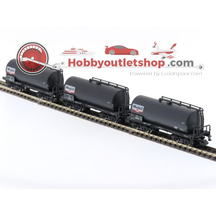 Schaal N Minitrix 15508 set ketelwagens van de DB #5508