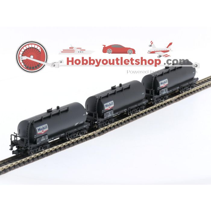 Schaal N Minitrix 15508 set ketelwagens van de DB #5508