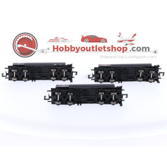 Schaal N Minitrix 15508 set ketelwagens van de DB #5508