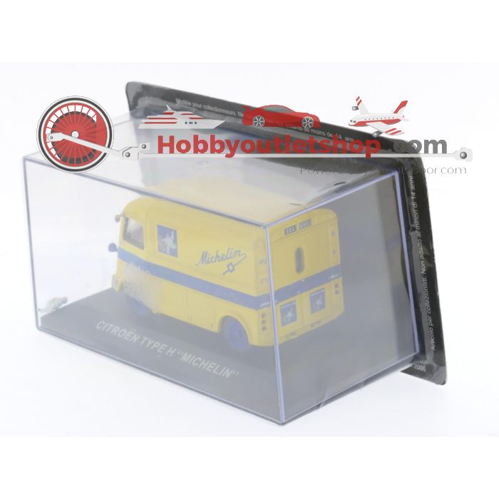 Schaal 1:43 Eligor (Norev) en Ixo (Altaya) set van 2 Citroën type H Michelin #3462