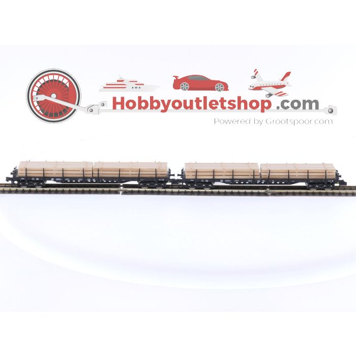 Schaal N Fleischmann 931886 rongenwaons set van 4 van de DB #3471