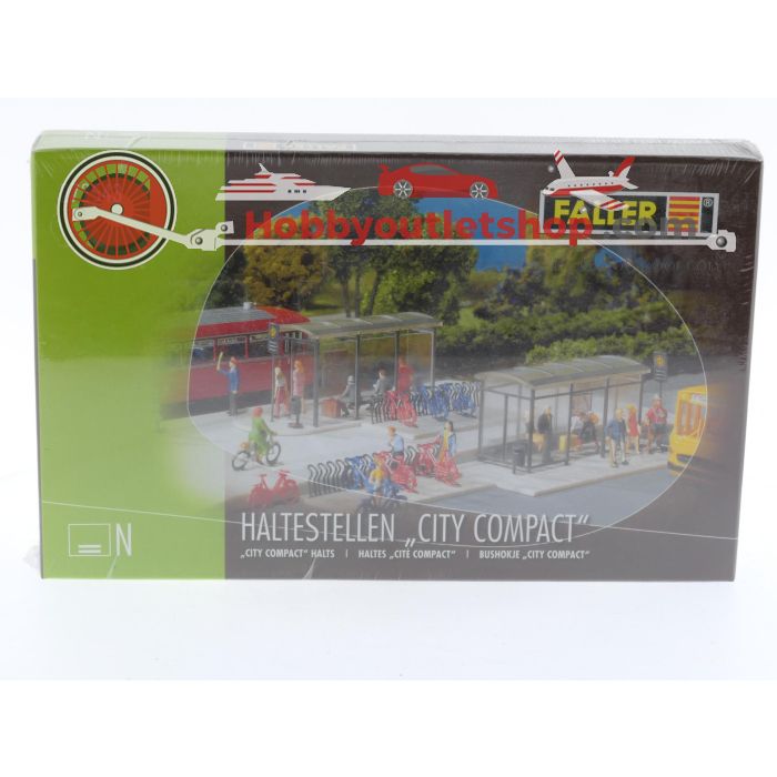 Schaal N Faller 272543 bushokje "City compact" met Noch 365320, 36226 en bussen #5539 - sku: 20240411041049 - Gebruikt - Zo goed als nieuw - Afbeelding 2