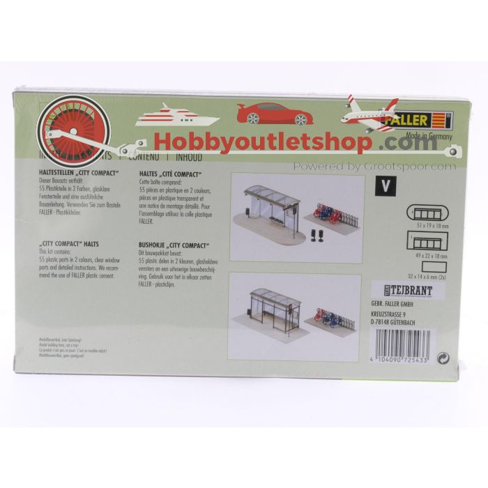 Schaal N Faller 272543 bushokje "City compact" met Noch 365320, 36226 en bussen #5539 - sku: 20240411041049 - Gebruikt - Zo goed als nieuw - Afbeelding 5