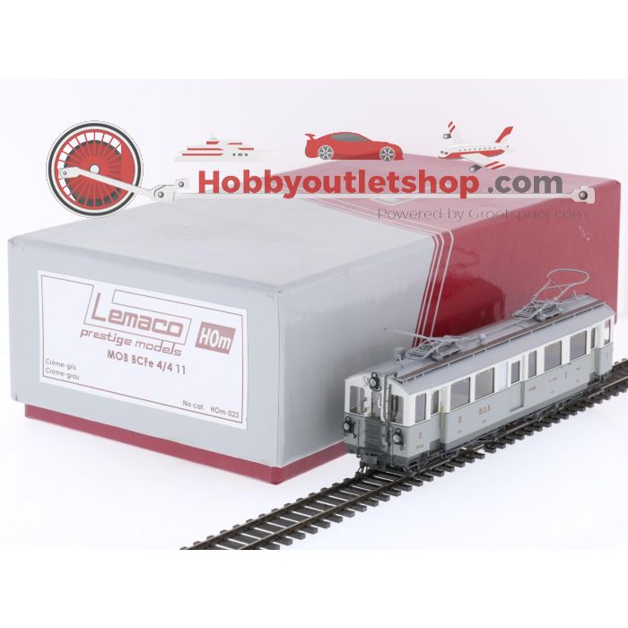 Schaal H0m Lemaco H0m-023 elektrisch motorrijtuig BCFe 4/4 11 van de MOB #P169
