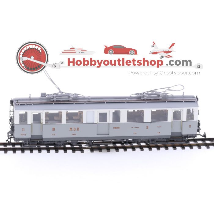 Schaal H0m Lemaco H0m-023 elektrisch motorrijtuig BCFe 4/4 11 van de MOB #P169