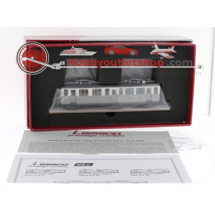 Schaal H0m Lemaco H0m-023 elektrisch motorrijtuig BCFe 4/4 11 van de MOB #P169