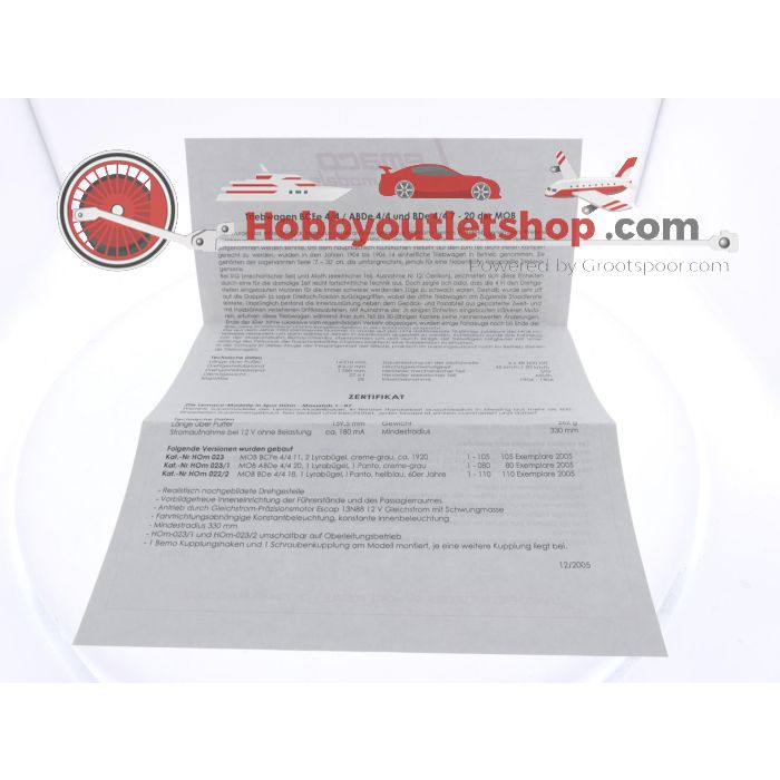 Schaal H0m Lemaco H0m-023 elektrisch motorrijtuig BCFe 4/4 11 van de MOB #P169