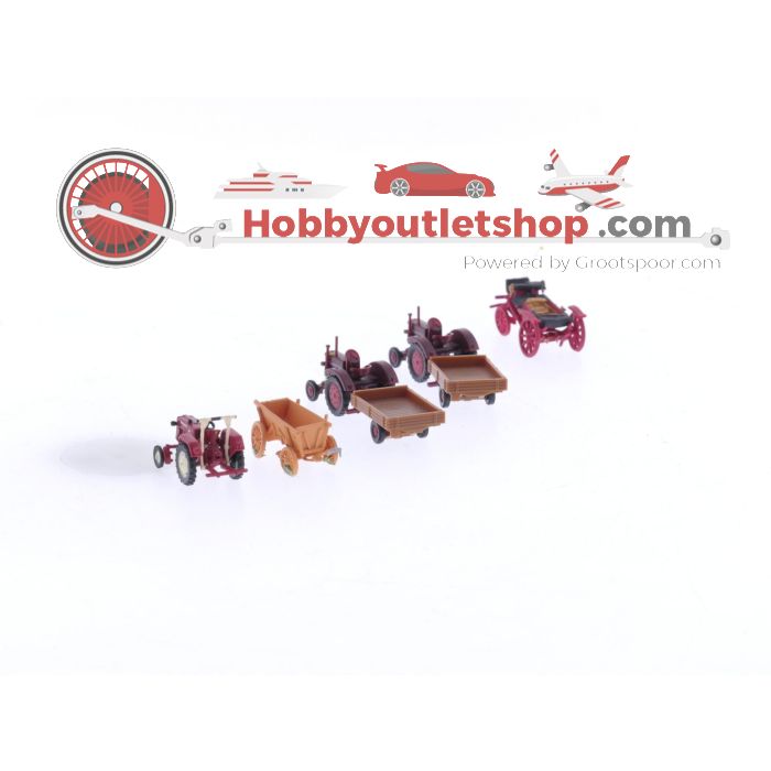 Schaal N Faller 232360 boerenhoeve met 2 x Noch 36624 figurenset, Preiser 9160 en assortiment figuren en tractoren #5555