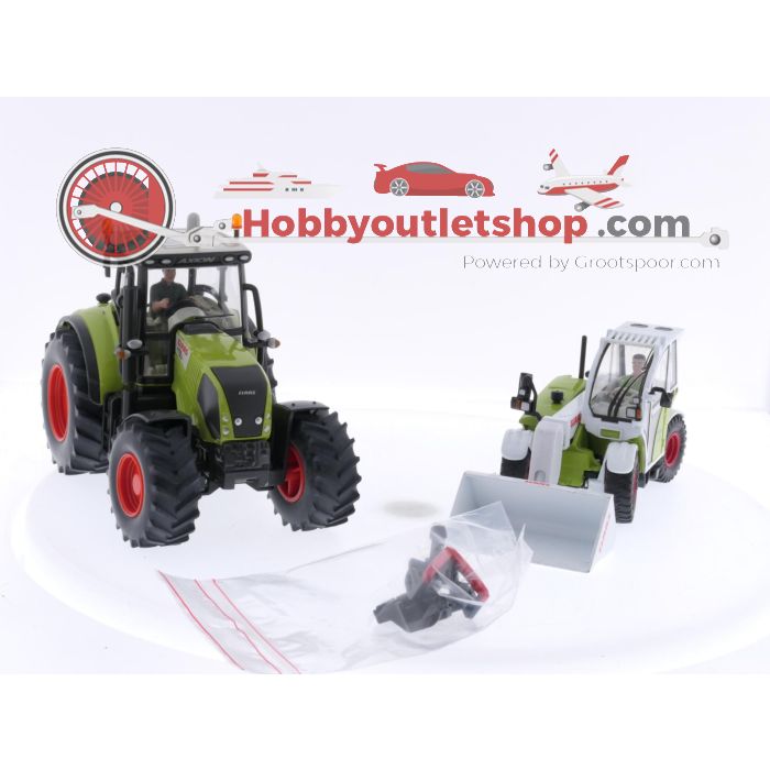 Schaal 1:32 Siku 3261 & Claas Axion 850 & SIKU 4851 Claas Targo C 50 #4011 