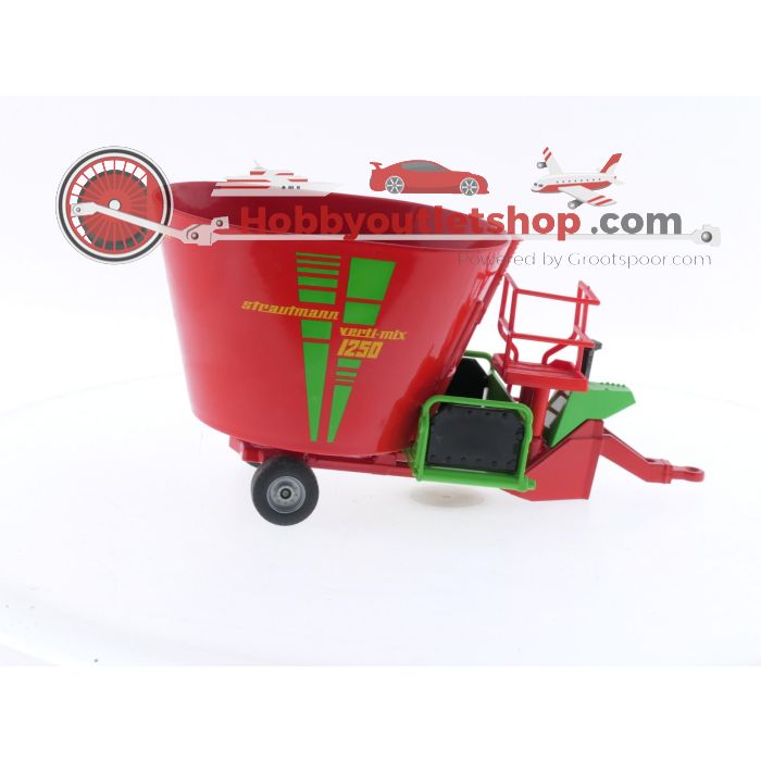 Schaal 1:32 Siku 4270 Massey Ferguson S02654X &  Siku 2450 Strautmann Voermengwagen #4025