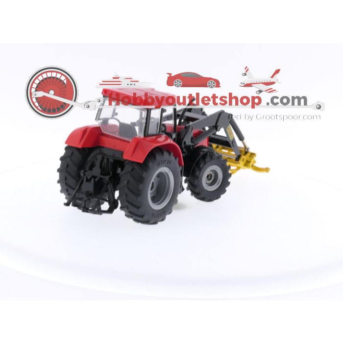 Schaal 1:32 Siku 3651 Case CS150 met balentang, Siku 2875 - Veeaanhanger met 2 koeien #4042