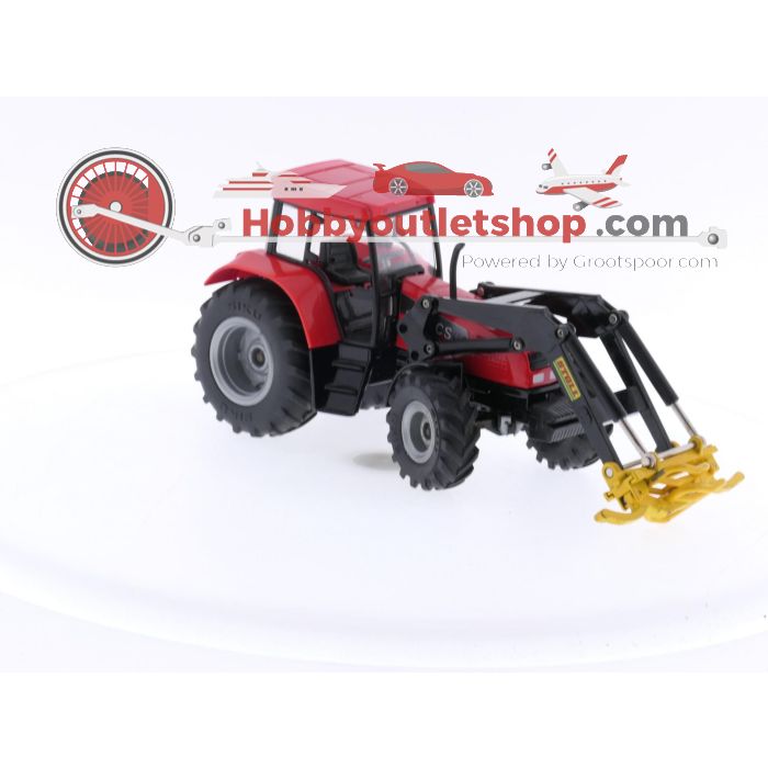 Schaal 1:32 Siku 3651 Case CS150 met balentang, Siku 2875 - Veeaanhanger met 2 koeien #4042
