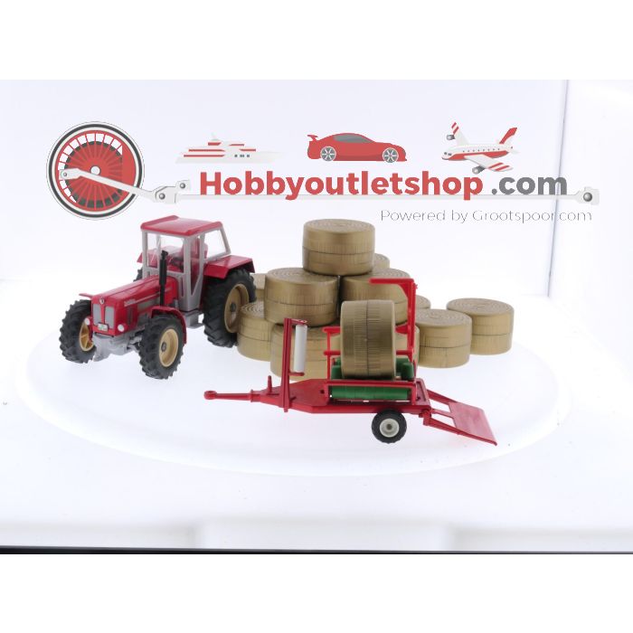 Schaal 1:32 Siku 3469 Schlüter Super 1250VL, Siku 2266 Farmer Balen wikkelaar #4043