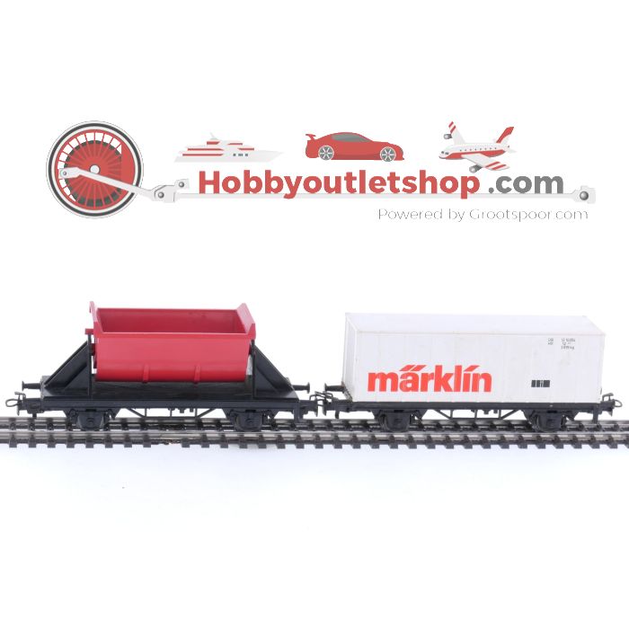 Schaal H0 Märklin 4413, 4442, 4481 en 4900 set van 4 goederenwagons van de DB #5579