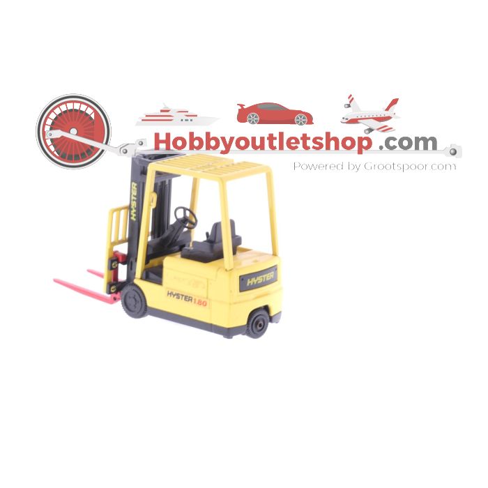 Schaal 1:30 / 1:32 JOAL - 196 Hyster J1.80XMT forklift & 192 Massey Ferguson SKAT 516 Skid Steer Loader #4105