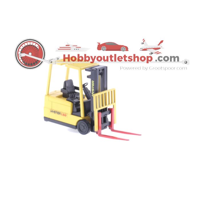 Schaal 1:30 / 1:32 JOAL - 196 Hyster J1.80XMT forklift & 192 Massey Ferguson SKAT 516 Skid Steer Loader #4105