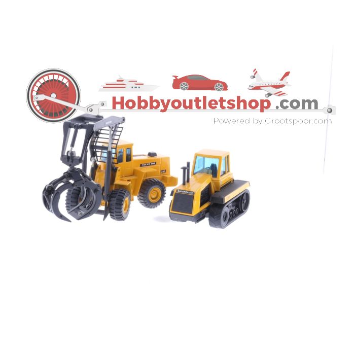 Schaal 1:32 JOAL - 192 Massey Ferguson SKAT 516 Skid Steer Loader & 267 JCB Teletruck Telescoping Forklift #4100